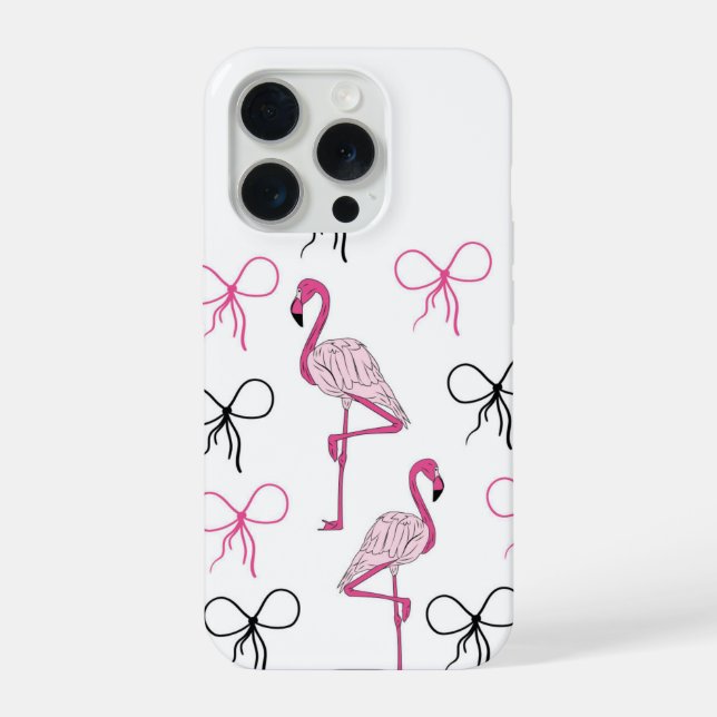 Coque iPhone Flamant Rose Mignon  (Verso)