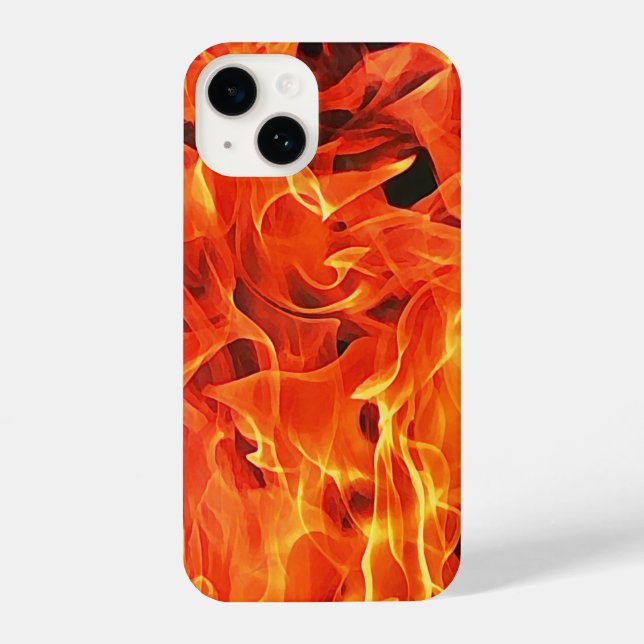Coque iPhone Flammes d'incendie Boîtier de téléphone chaud (Verso)