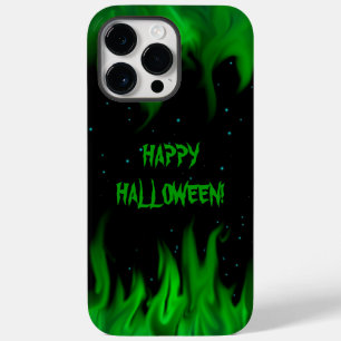 Coque Pour Pour iPhone 14 Pro Max Flammes vertes dans le ciel étoilé