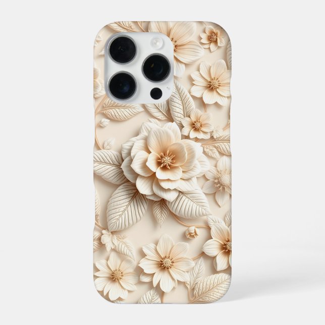 Coque iPhone Fleur colorée 3D (Verso)