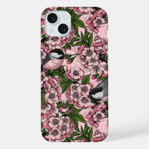 Fleur de cerisiers et poulets roses