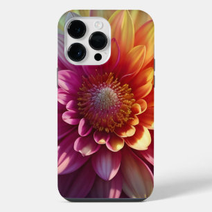 Coque Pour Pour iPhone 14 Pro Max Fleur de Dahlia rose rouge orange jaune violet