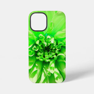 Coque iPhone 12 Mini Fleur de Dahlia verte
