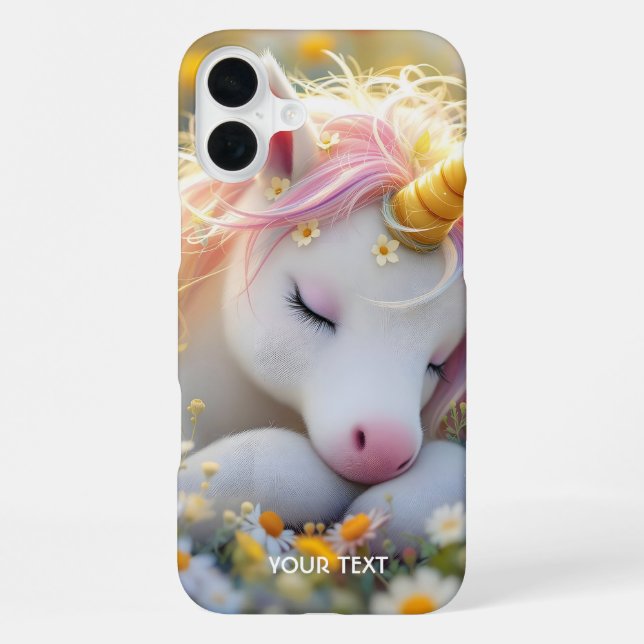 Coque iPhone Fleur de licorne bébé fantasy (Verso)