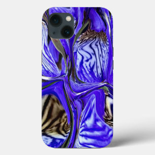 Etui iPhone 13 Fleur d'Iris Pourpre