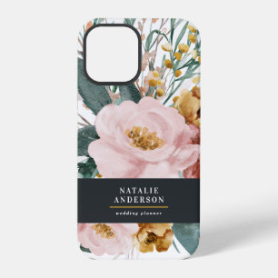 Coque iPhone 12 Pro Fleur et feuillage élégants aquarelle moderne