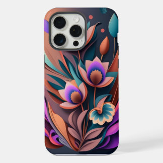 Fleur fractale grise et kaki moderne abstraite pou