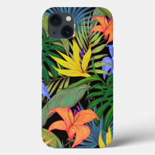 Etui iPhone 13 Fleur graphique aloha d'Hawaï tropical