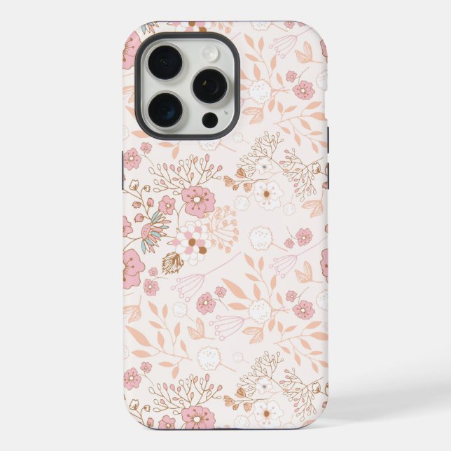 Coque iPhone Fleurs Abstraites (Verso)