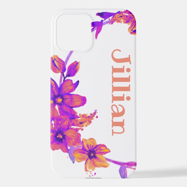 Coque iPhone Fleurs de couronne Verdure Floral Religieux Cadeau (Verso)