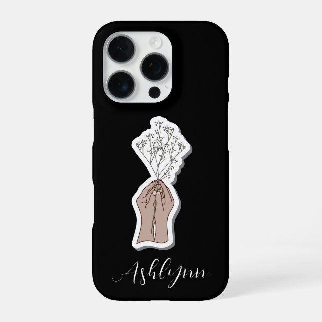 Coque iPhone Fleurs de souffle bébé (Verso)