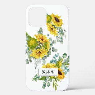 Coque iphone fleurs de tournesol jaune