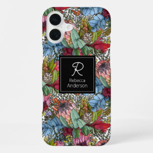 Coque iPhone 16 Plus Fleurs d'été australiennes romantiques personnalis