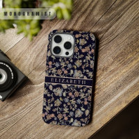 Fleurs d'or Black Floral Pastel personnalisables