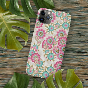 Coque iPhone 16 Pro Max Fleurs japonaises abstraites chic motif artistique