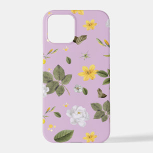 Coque iPhone 12 Pro Fleurs jaunes et roses blanches 5