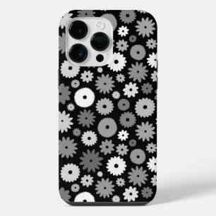 Coque Pour Pour iPhone 14 Pro Max Fleurs monochromes à motif répétitif