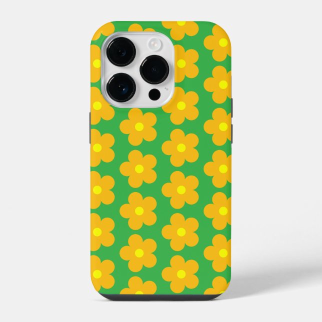 Coque iPhone Fleurs Orange Clair (Verso)