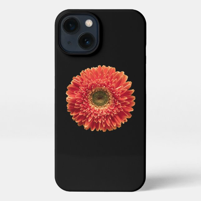 Coque iPhone Fleurs | Orange Gerbera Daisy (Verso)