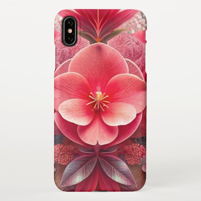 Coque iPhone Fleurs pastel en velours d'élégance fleurie et abs (Dos)