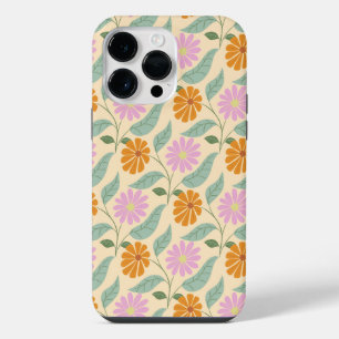 Coque Pour Pour iPhone 14 Pro Max Fleurs printanières rétro