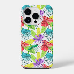 Coque Pour iPhone 14 Plus Fleurs tropicales motif sans couture
