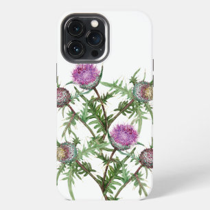 Etui iPhone 13 Pro Max Fleurs violettes de chardon