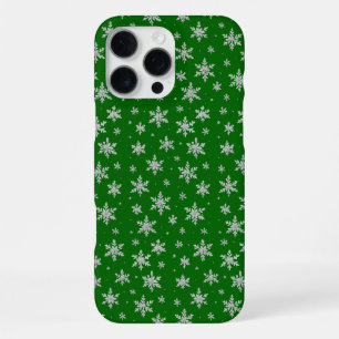 Coque iPhone 16 Pro Max Flocon de neige élégant argenté Vacances d'hiver