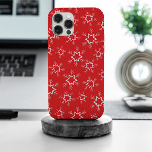 Flocons de neige, flocons de neige rouges et blanc