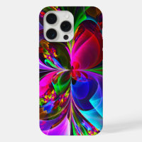 Floral moderne Art Abstrait Rouge Bleu Motif #12