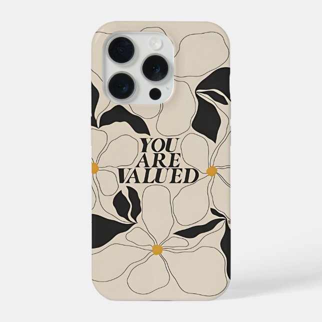 Coque iPhone  Floral Phone Case – Minimal Self Love (Verso)