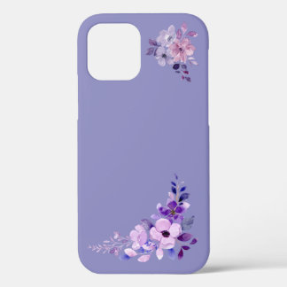 Coque iphone floral pourpre