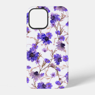 Coque iPhone 12 Floral sans couture motif avec fleurs marigold