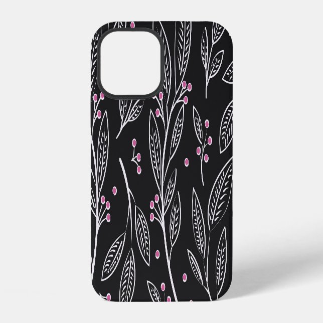 Coque iPhone Flore tirée à la main : Conception transparente (Verso)