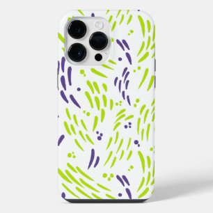 Coque Pour Pour iPhone 14 Pro Max Flux de chaux vert et pourpre