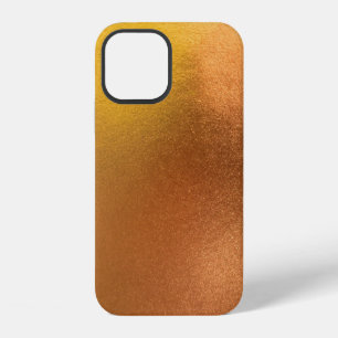 Coque iPhone 12 Fond abstrait de texture de couleur or ou feuille