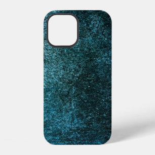 Coque iPhone 12 Fond bleu foncé à surface rugueuse. abstra