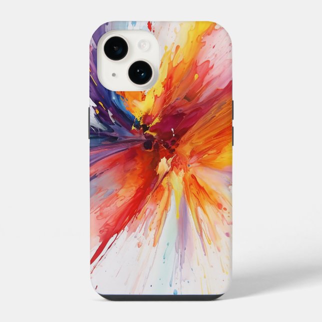 Coque iPhone Fond de peinture Abstrait (Verso)
