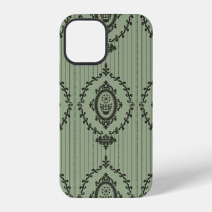 Coque iPhone 12 Fond d'écran baroque en vert Case-Mate Samsung Gal