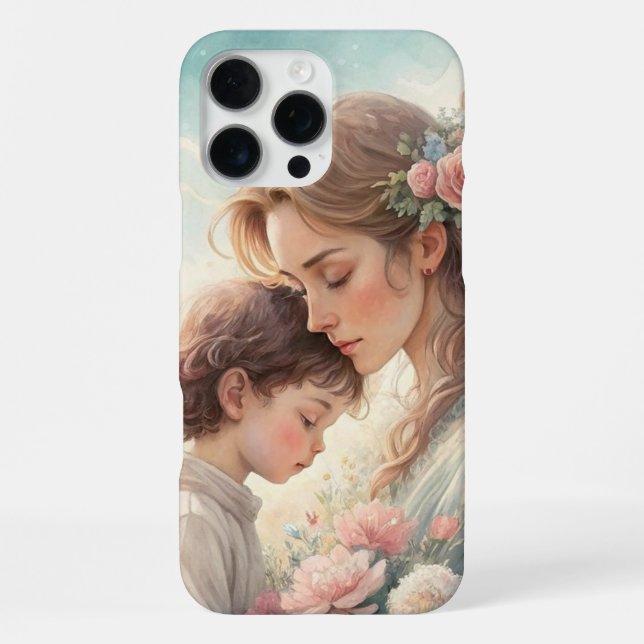Coque iPhone Fond d'écran de l'iPhone en aquarelle romantique - (Verso)