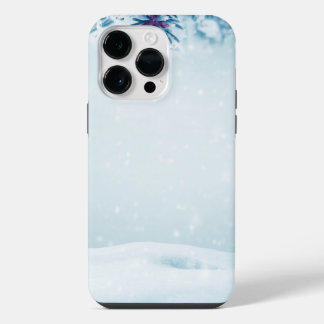 Coque Pour Pour iPhone 14 Pro Max Fond d'hiver flocon de neige