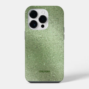 Coque Pour iPhone 14 Plus Fond iridescent vert clair scintillant