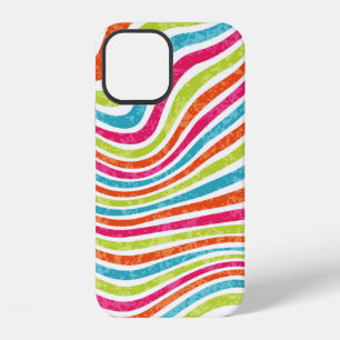 Coque iPhone 12 Fond rayé coloré. Illustrationcandy,str
