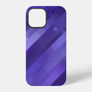 Coque iPhone 12 Fond violet mosaïque abstrait brillant avec gloss