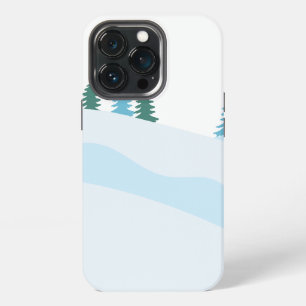 Etui iPhone 13 Pro Fonds de Noël constructibles Collines enneigées