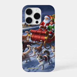 Coque iPhone 16 Pro Fonds d'écran de Noël pour téléphone - Hiver Cozy
