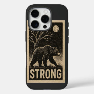 Coque iPhone 16 Pro Force de l'ours vintage