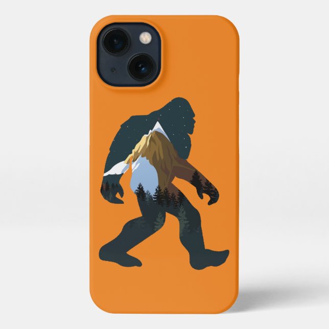 Coque iPhone Forêt de nuit Bigfoot (Verso)
