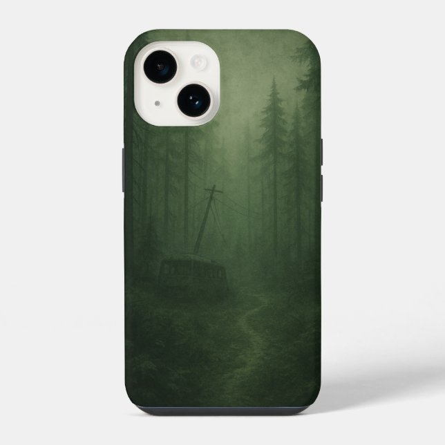 Coque iPhone forêt étrange (Verso)