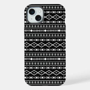 Formes Aztec Motif gris noir